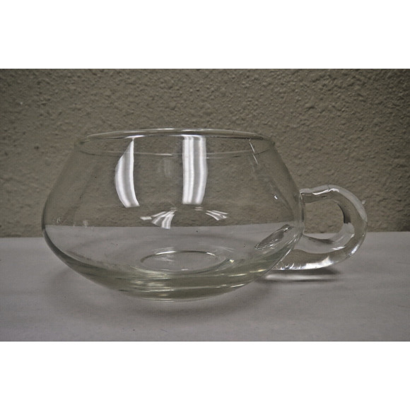 6 MCM Moderno Riekes-Crisa Glass Punch Cups - Mid Century Blown Glass Vintage - Picture 3 of 4